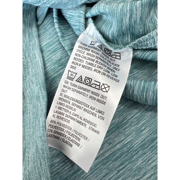 Zuda Z Cool 2 Pack of Tanks Tops Women XXS Navy Heather Teal Polyester Blend NEW - Picture 6 of 8